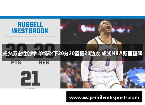 威少历史性创举 单场砍下20分20篮板20助攻 成就NBA新里程碑